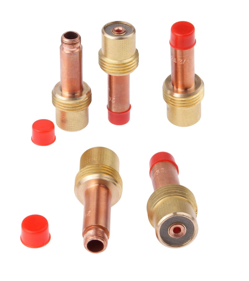Mtsooning 5PCS 45V26 2.4mm(3/32inchs) Gas Lens Collet Body Copper Consumables KIT for TIG Welding Torch 17,18 and 26 Series - Image 1